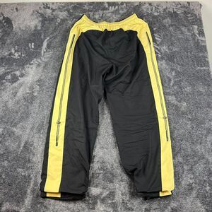 Vtg Y2K Nike Track Pants Windbreaker Lined Gold Black Drawstring Men's M Nylon